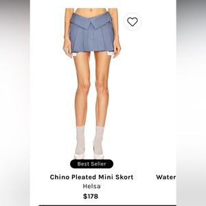 medium helsa poplin skort new with tags